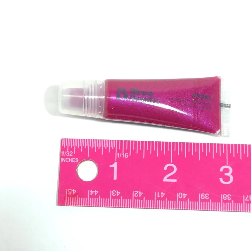 Rinna Beauty Rebel Lip Gloss Sparkle Pink Shimmer Tube 7ml 0.23 fl oz